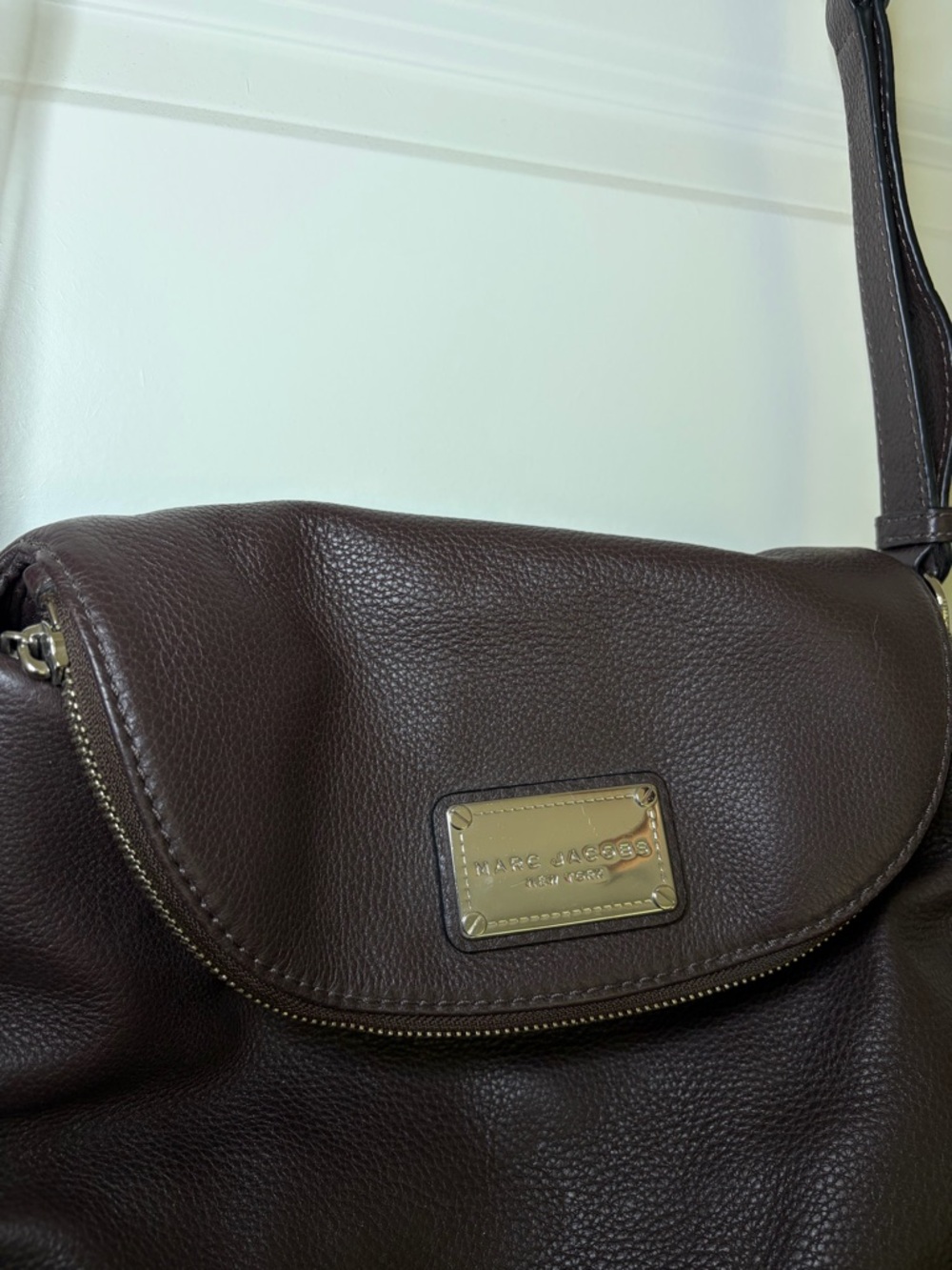 Marc Jacobs Brown Pebbled Leather Crossbody Bag - Excellent Condition - Picture 2 of 4